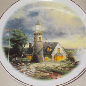 Vintage collectable Thomas Kinkade plate, signed